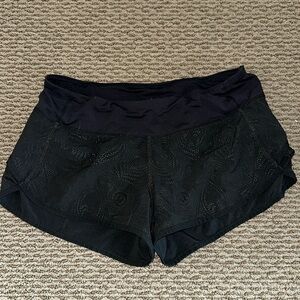 lululemon reflective black Speed Up Low-Rise Lined Short 2.5"